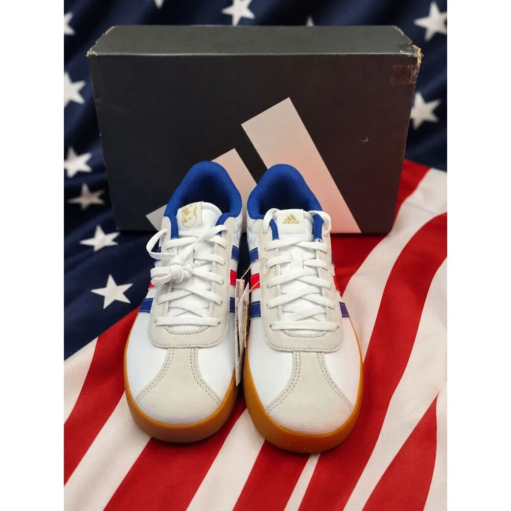 adidas VL Court 3.0 K FIFA USA Red White Blue Gum Kids 7Y Womens 8.5 KI3119 NIB